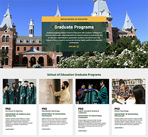 School of Education website screenshot
