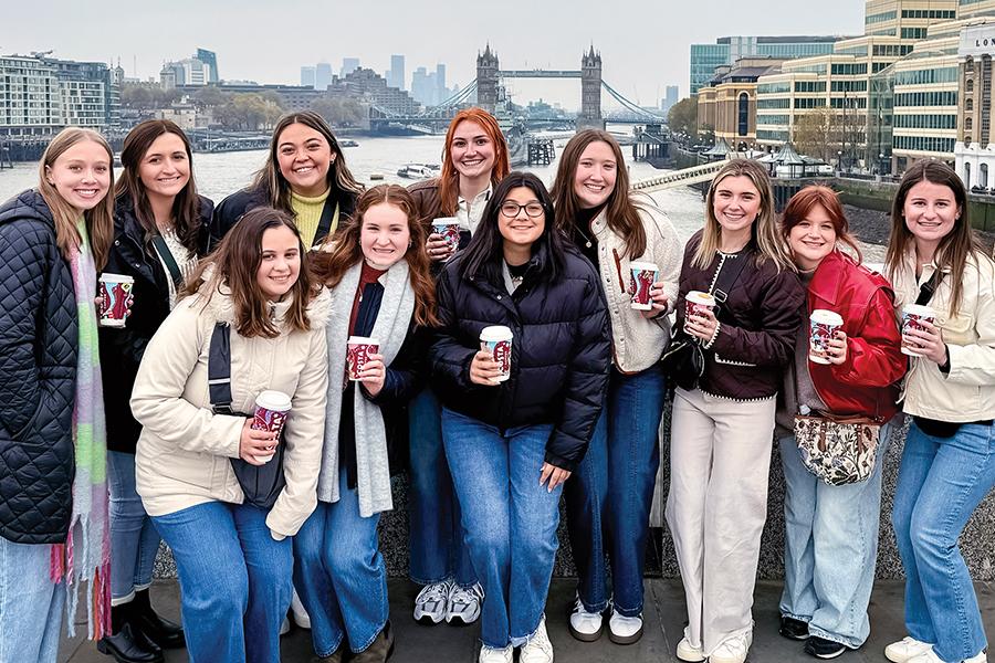 Students in England on School of Education study-abroad trip