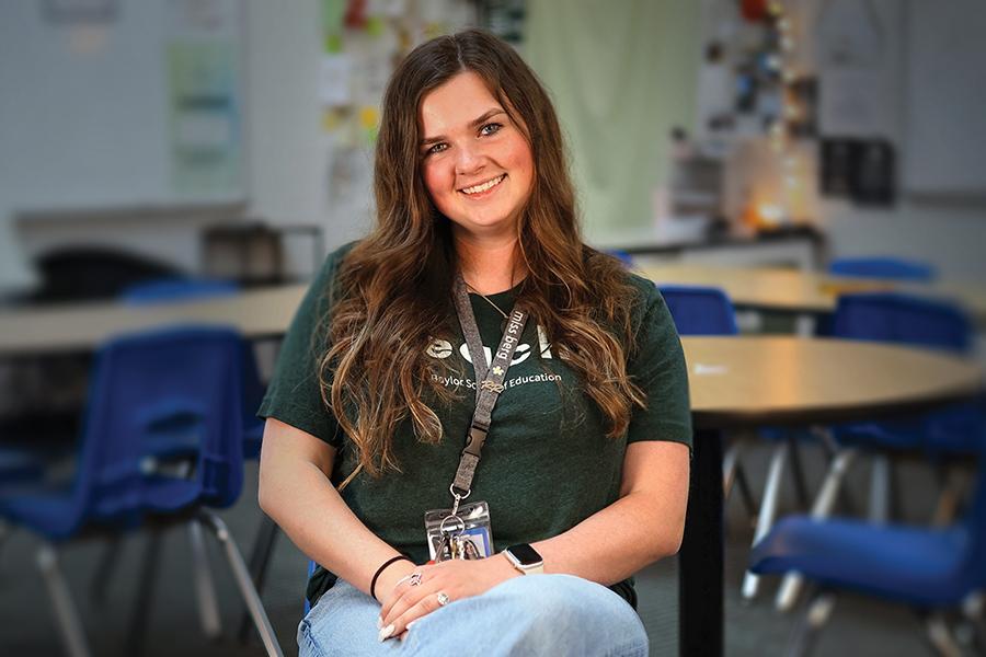 Ashlyn Bergethon in her classroom
